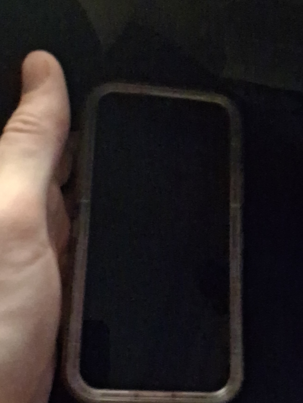 Black Protective Phone Case with Clear Border - Unbranded